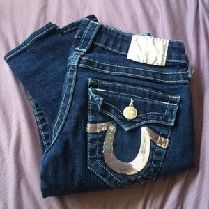 sequin true religion jeans
